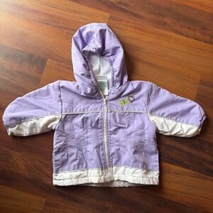 Okie Dokie Baby Girls Lavender Butterfly Flower Hooded‎ Jacket 12 Months
